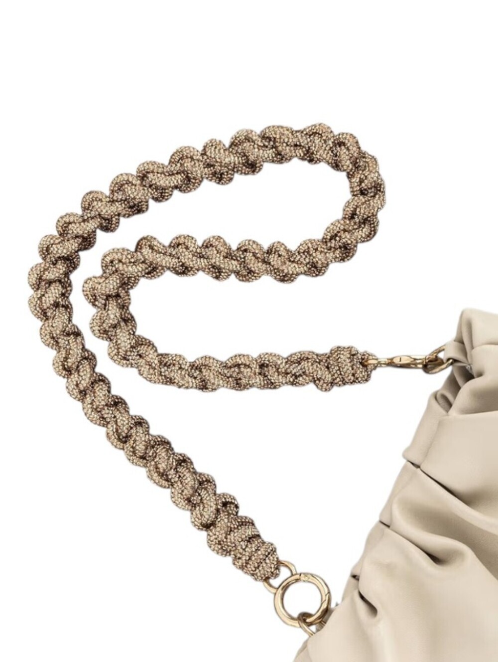 NEW Gold Crystal Braided Purse Replacement Handbag Strap